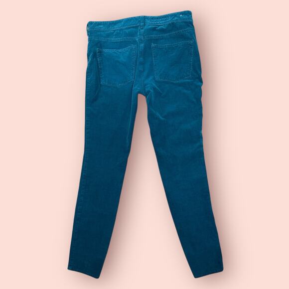 Anthropologie Pilcro Pants Corduroy Dark Teal Cotton Stretch Boho Indie Size 29 - Picture 3 of 4
